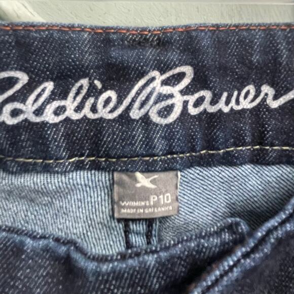 Eddie Bauer Womens Curvy Trouser Jeans Size 10 Petite Casual Classic Wide Leg - Picture 3 of 5